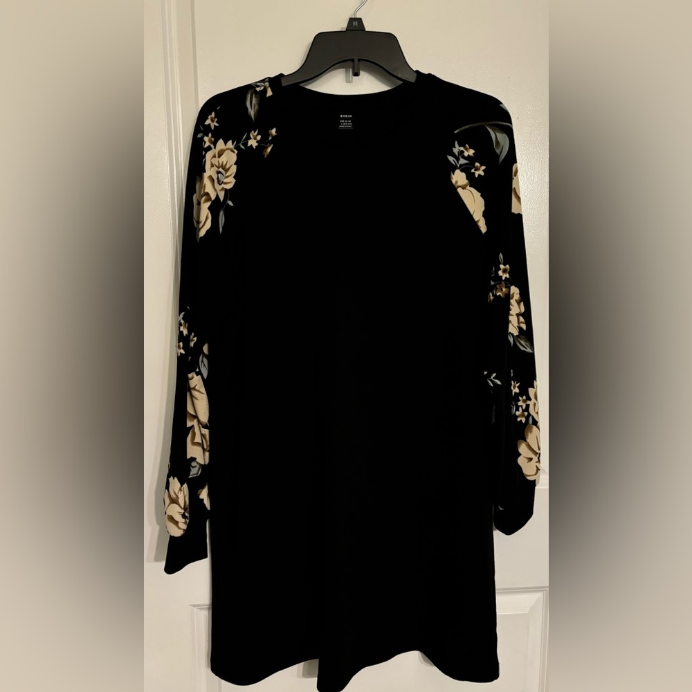 Floral Black Dress